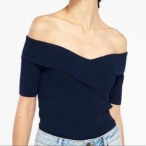 SANDRO OFF THE SHOULDER TOP